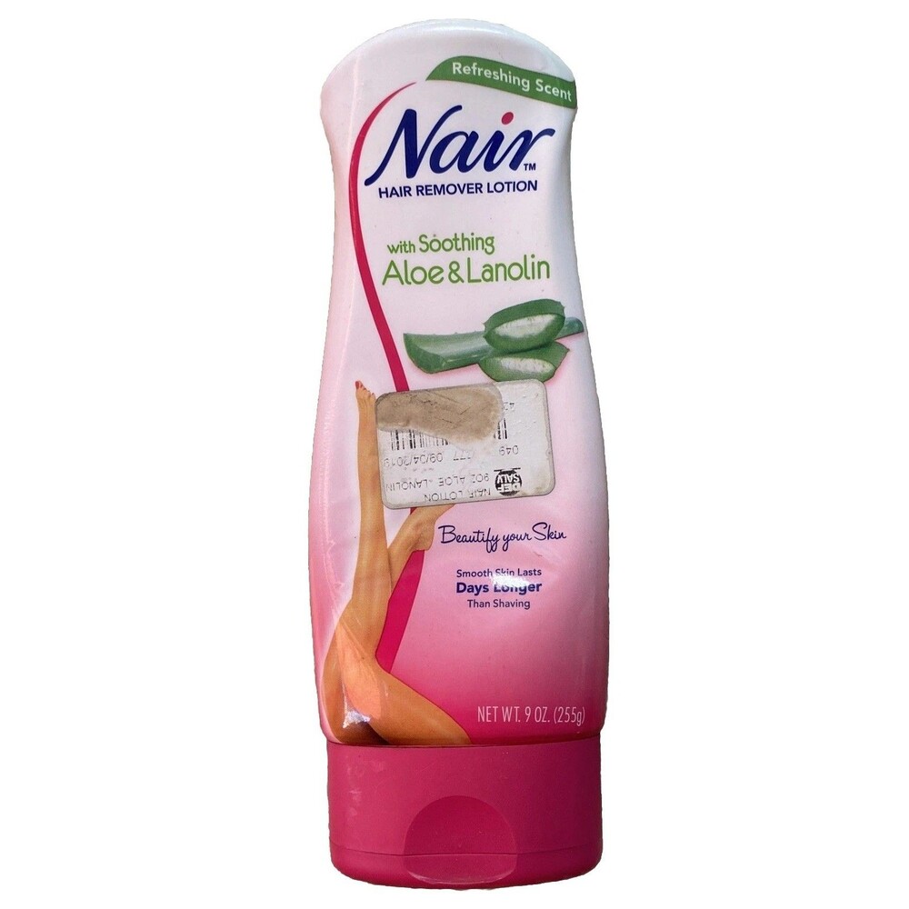 Nair Hair Remover Lotion with SOOTHING ALOE & LANOLIN Legs Arms Underarm Bikini